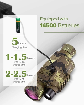5x8 Night Vision Optik Teleskop Bermata Genggam Isi Ulang
