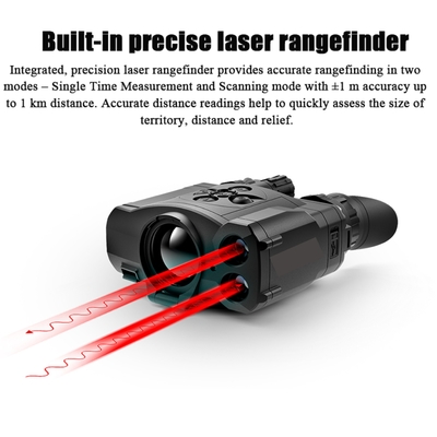 Tahan Air IPX7 Teropong Pencitraan Termal Penghargaan 2 LRF Binoculars Laser Rangefinder